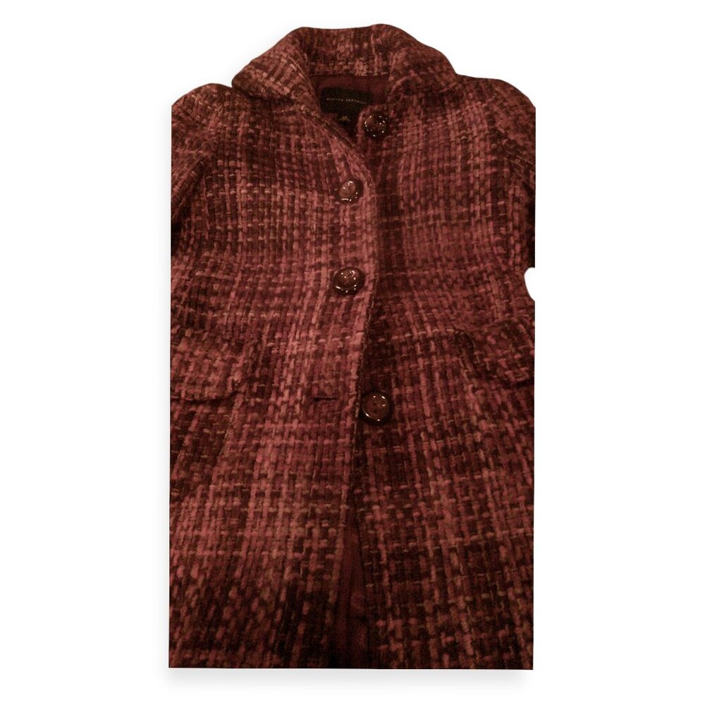 BANANA REPUBLIC Wool Tweed Single Breasted Coat XS - Picture 5 of 8